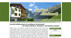 Desktop Screenshot of landhauslaerchenwald.at